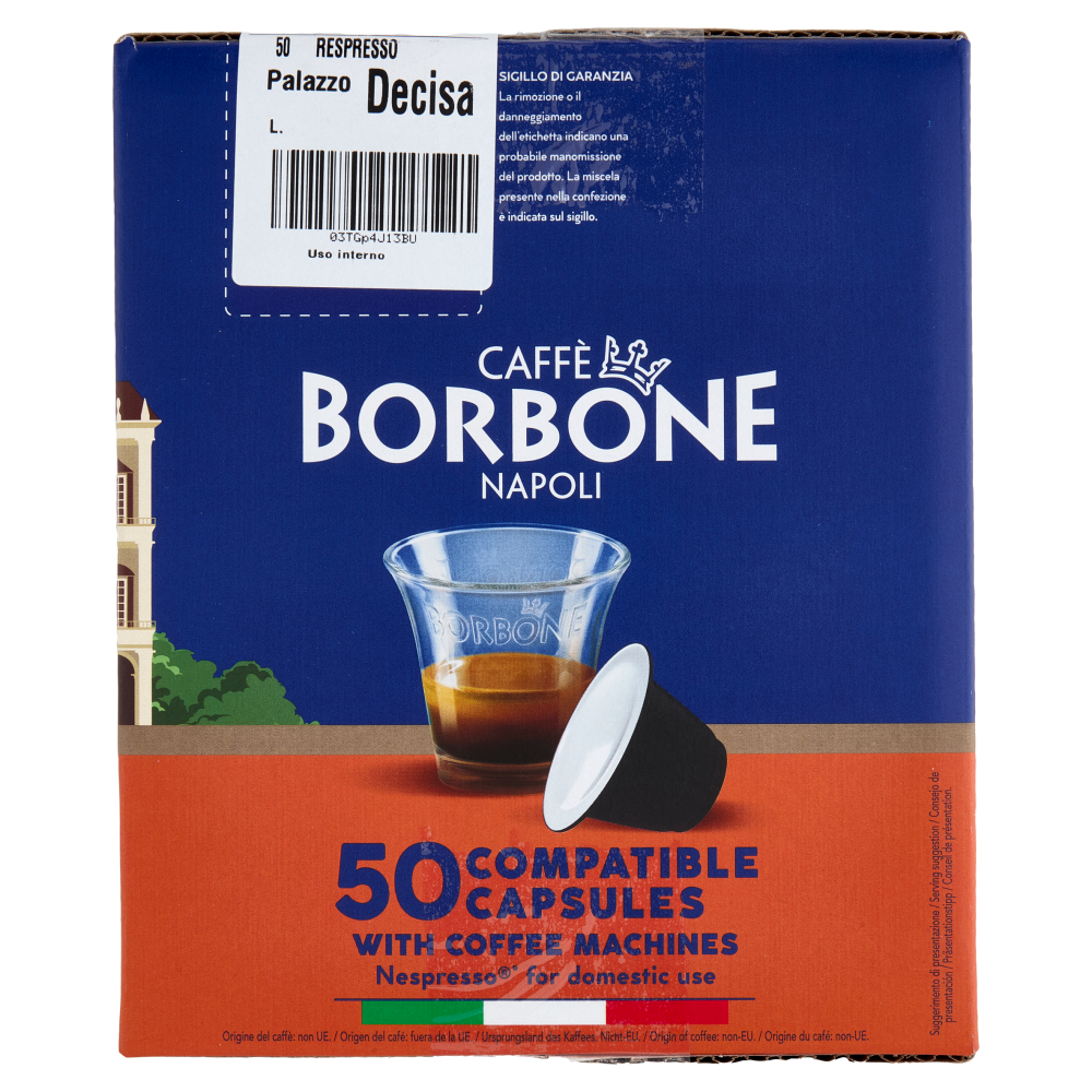 Caffè Borbone Miscela Decisa Capsule Compatibili Nespresso* ad uso domestico 50 x 5 g