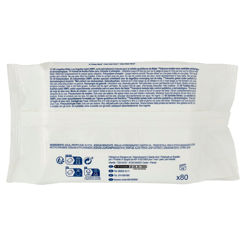 Simpl Choice Salviette Bimbo 80 pz