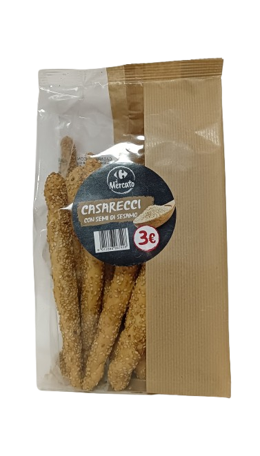 Carrefour il Mercato Grissini Caserecci con semi di sesamo 200 g