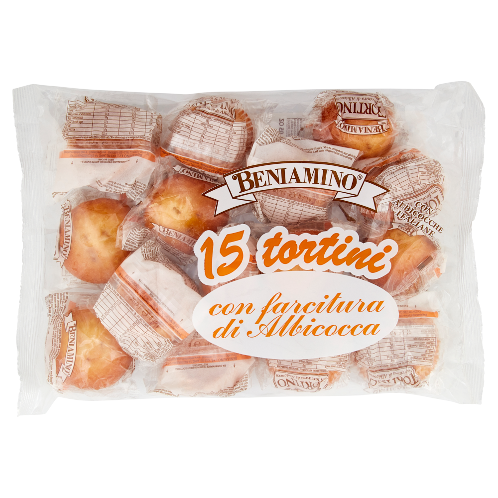 Beniamino tortini con farcitura di Albicocca 15 x 41,7 g