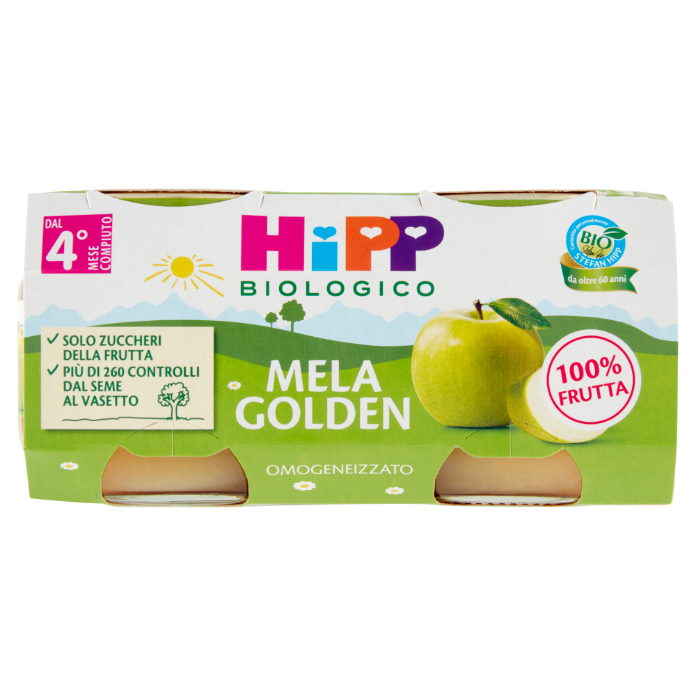 HiPP Biologico Mela Golden Omogeneizzato 2 x 80 g