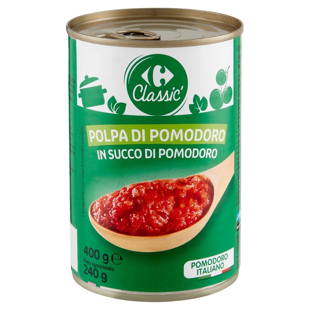 Carrefour Classic Polpa di Pomodoro in Succo di Pomodoro 400 g