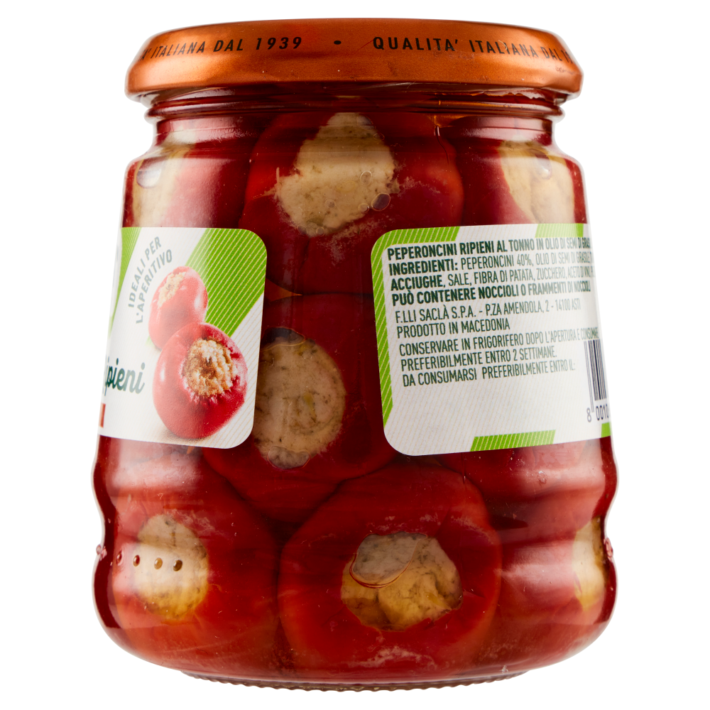 Sacl&agrave; Peperoncini Ripieni al Tonno 280 g