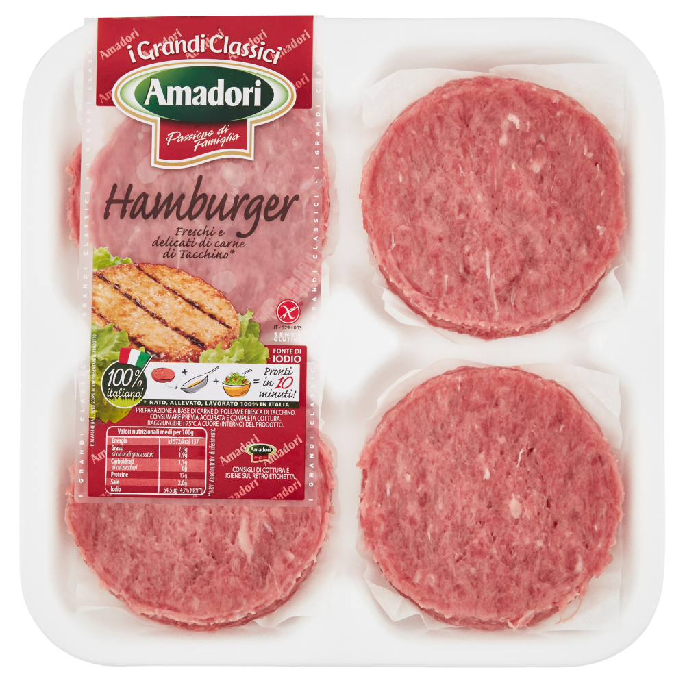 Amadori Hamburger Ricetta Classica 0,408 kg