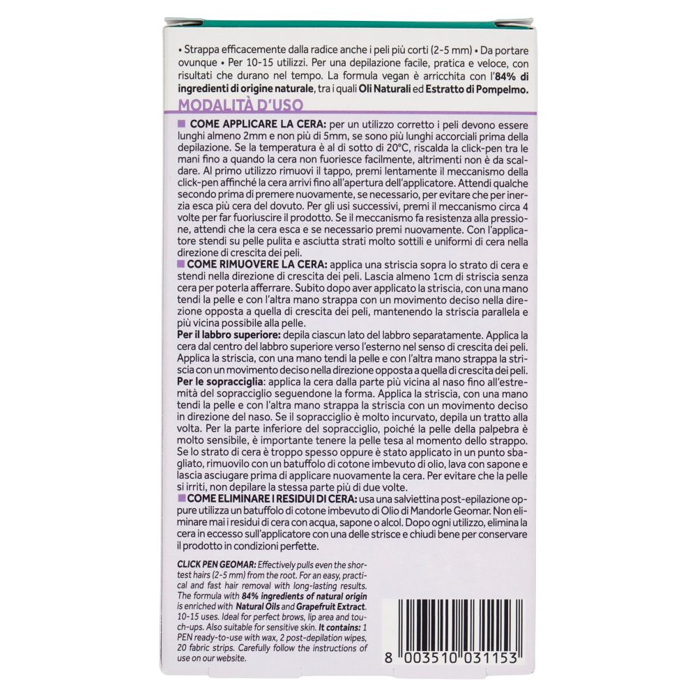 Geomar Cera di Precisione Click-Pen Viso 3,6 mL