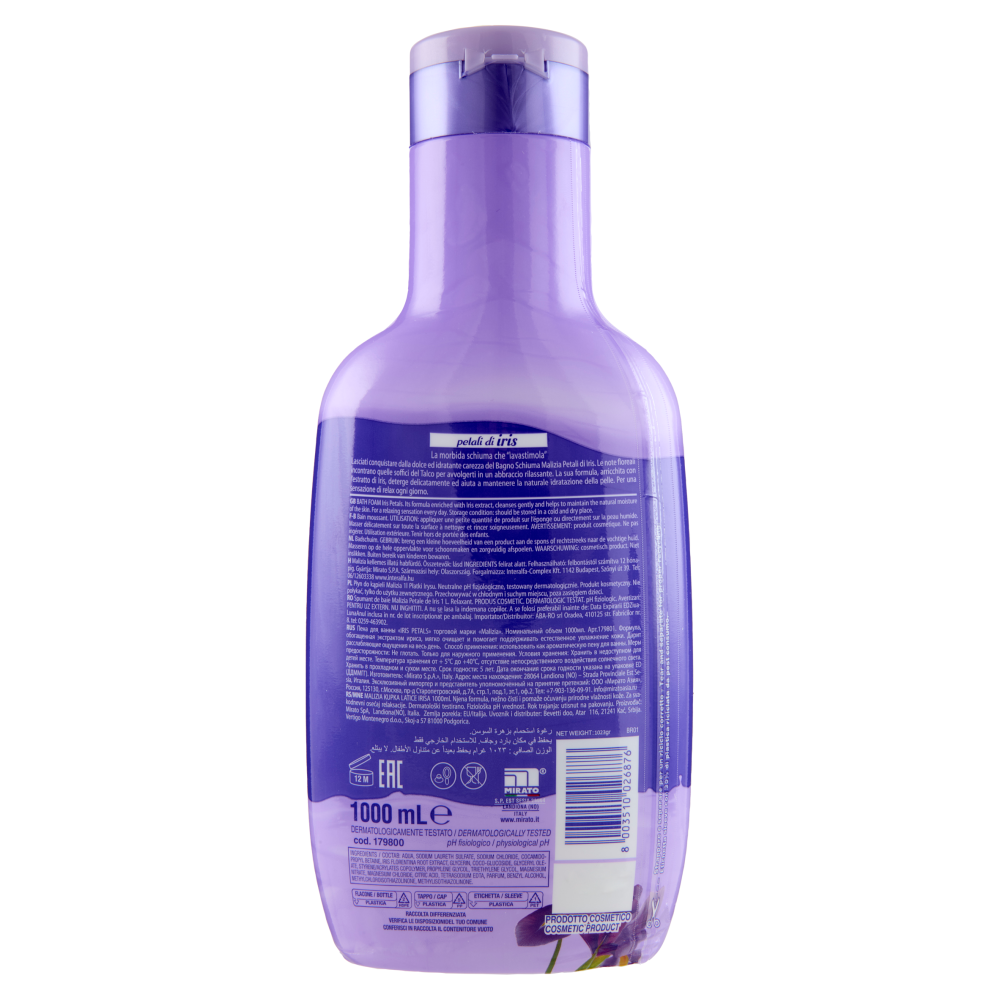 Malizia Bagno Schiuma petali di iris 1000 mL