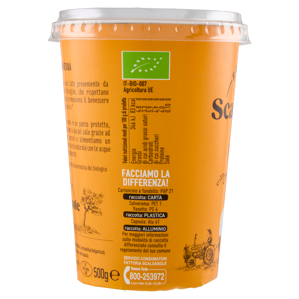 Fattoria Scaldasole Bianco Intero yogurt biologico 500 g