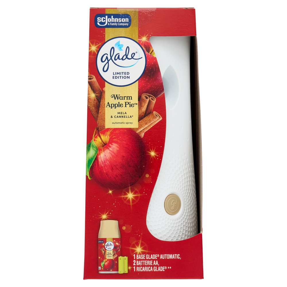 Glade Automatic Spray, Profumatore per Ambienti, Fragranza Warm Apple Pie 269 ml