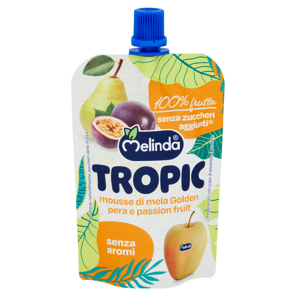 Melinda Tropic mousse di mela Golden pera e passion fruit 90 g