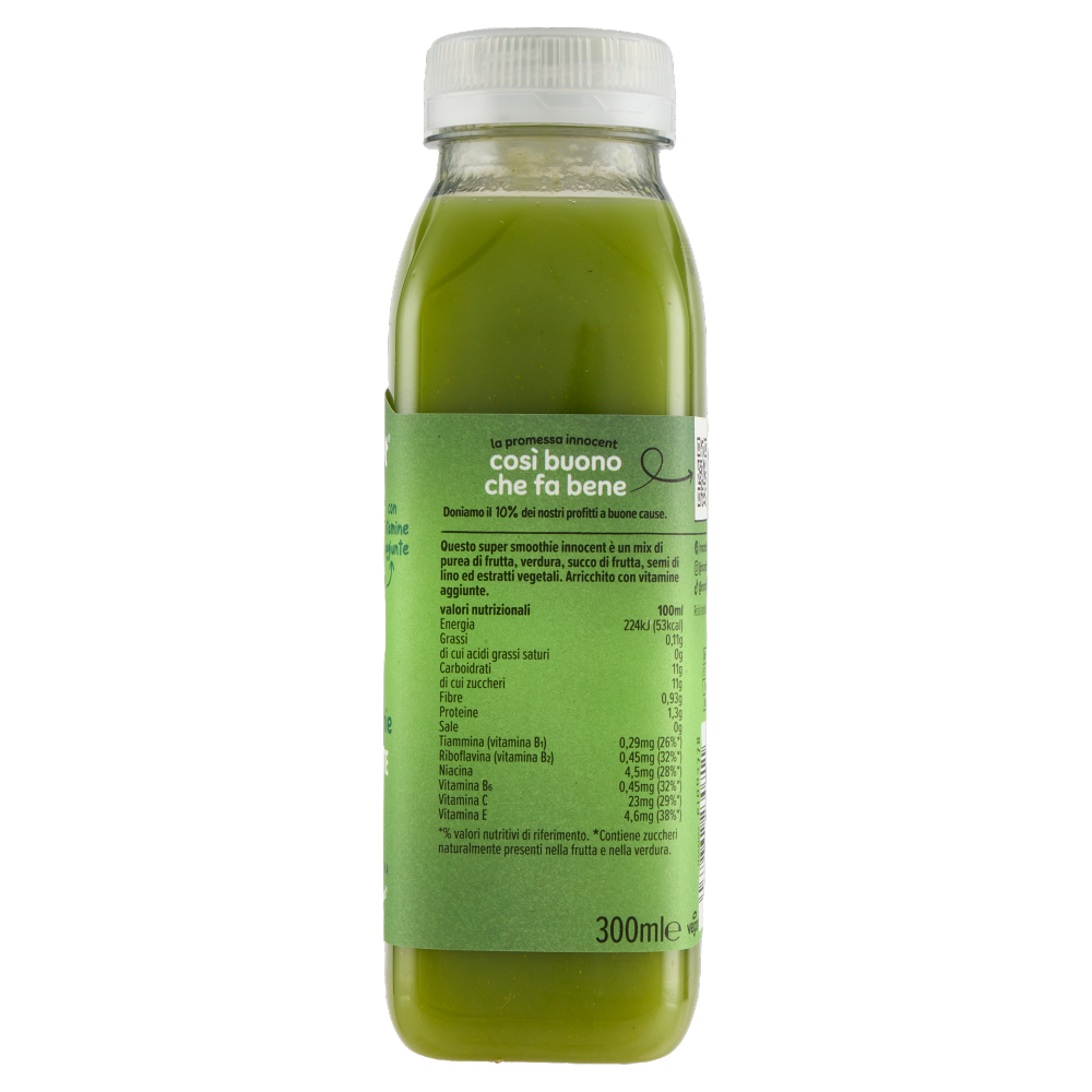 innocent super smoothie Antiossidante Verde* Kiwi - Mela - Cetriolo - Matcha 300 ml