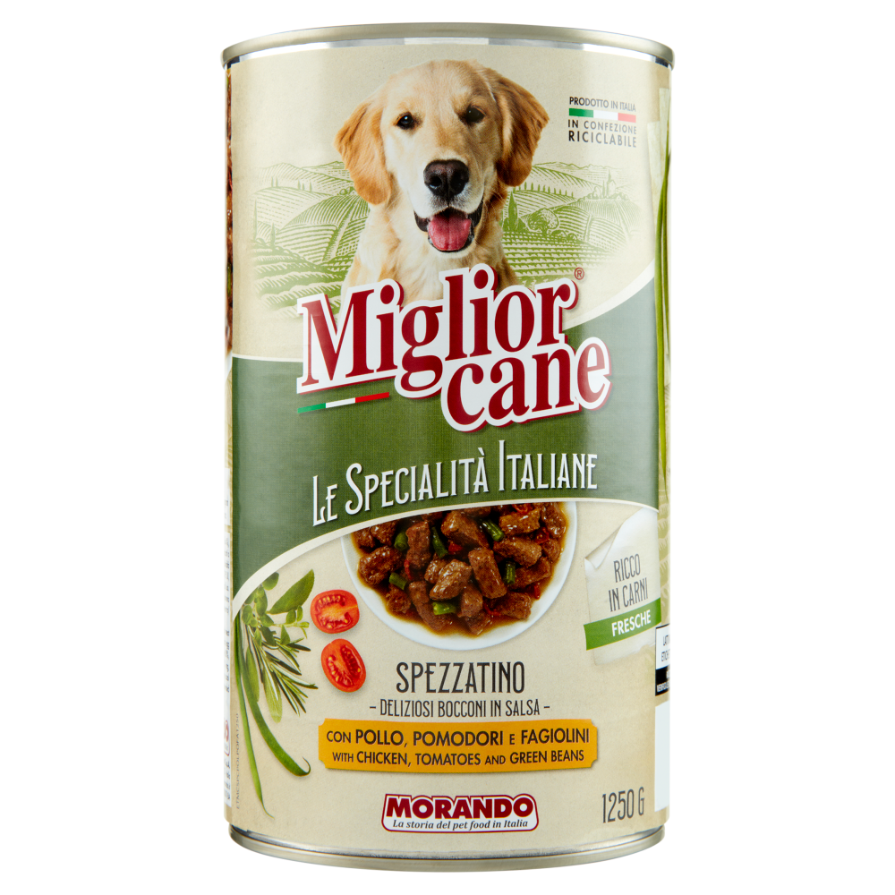 Migliorcane Le Specialità Italiane Spezzatino con Pollo, Pomodori e Fagiolini 1250 G