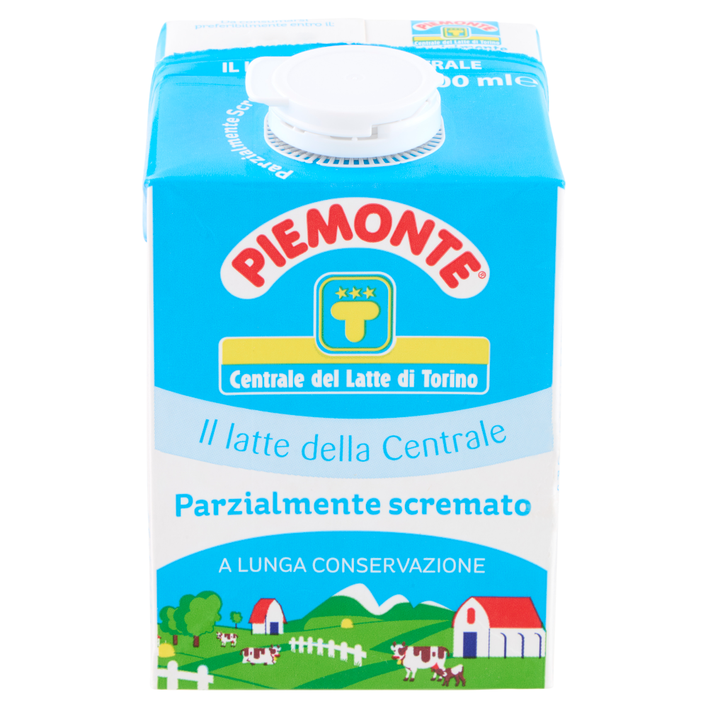 Piemonte il Latte della Centrale Parzialmente Scremato a Lunga Conservazione 500 ml