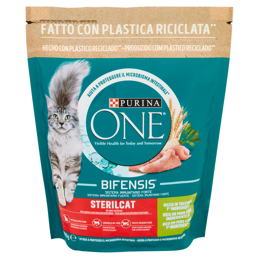 PURINA ONE Bifensis Sterilcat Tacchino e Frumento 800 g  