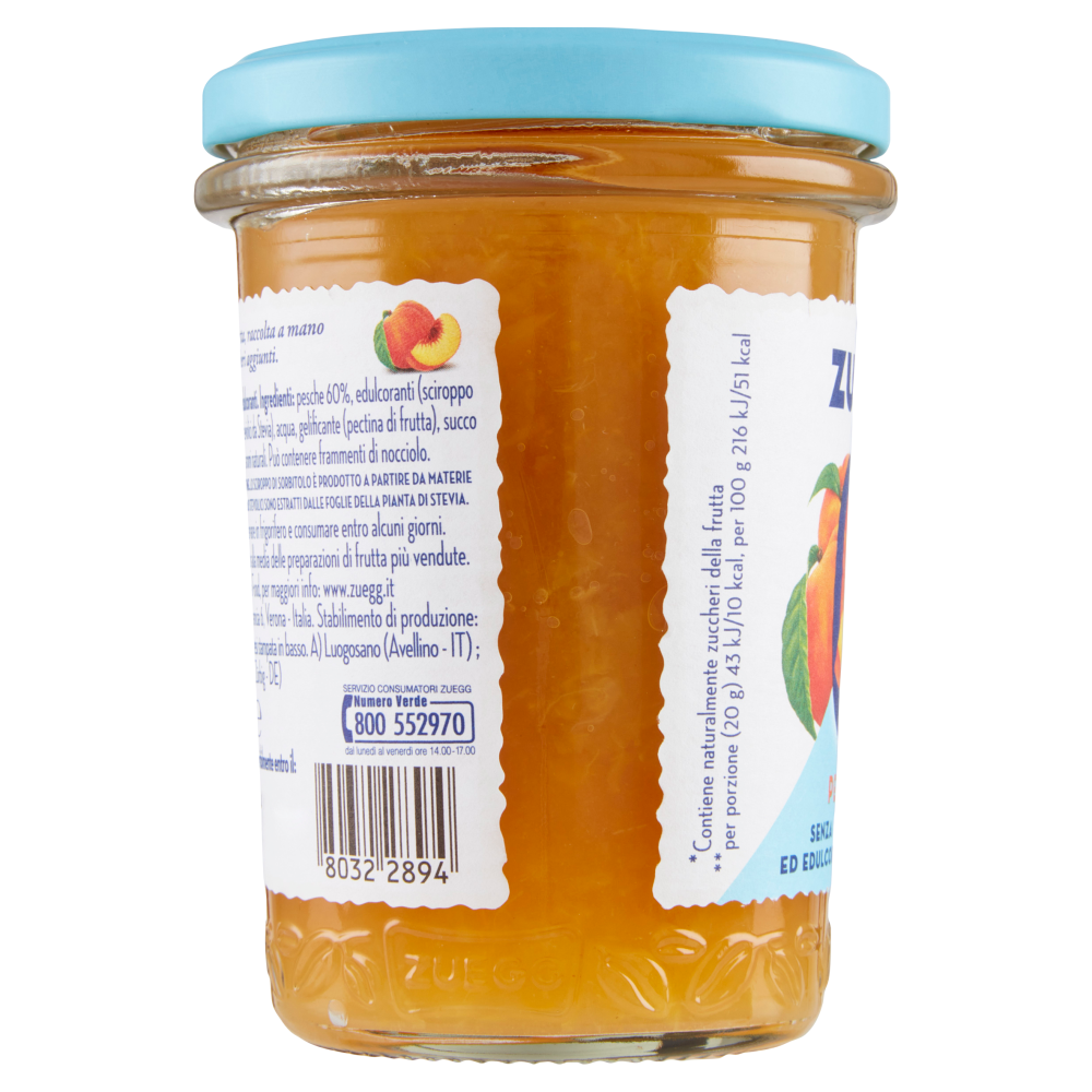 Zuegg Zero Zuccheri Aggiunti* Pesche 220 g