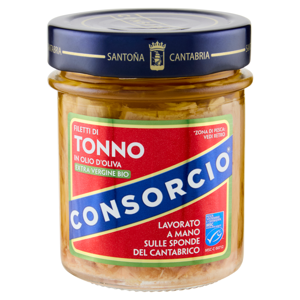 Consorcio Filetti di Tonno in Olio di Oliva Extra Vergine Bio 180 g