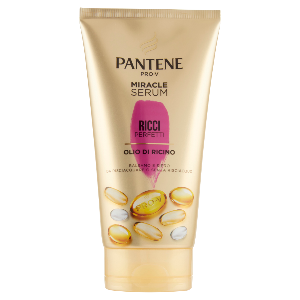Pantene Balsamo e Siero Capelli con Olio di Ricino Miracle Serum Ricci