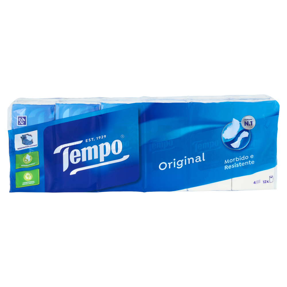 Tempo Original Fazzoletti 4 veli 12 pz