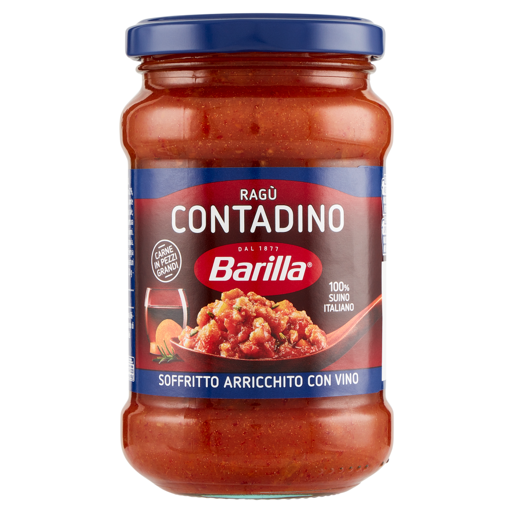 Barilla Sugo Ragù Contadino con Vino Rosso Condimento per Pasta 300g