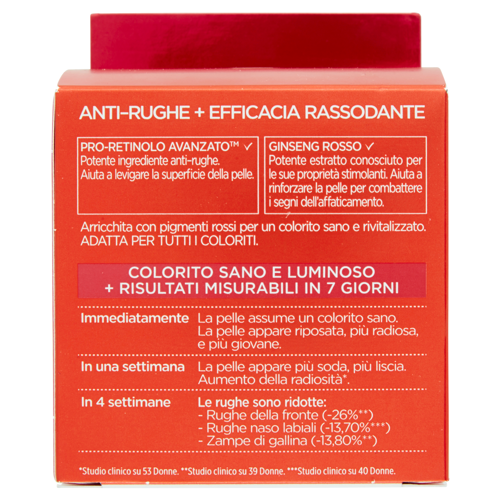 L'Or&eacute;al Paris Crema Viso giorno anti-rughe Revitalift con Ginseng Rosso e Proretinolo avanzato, 50ml