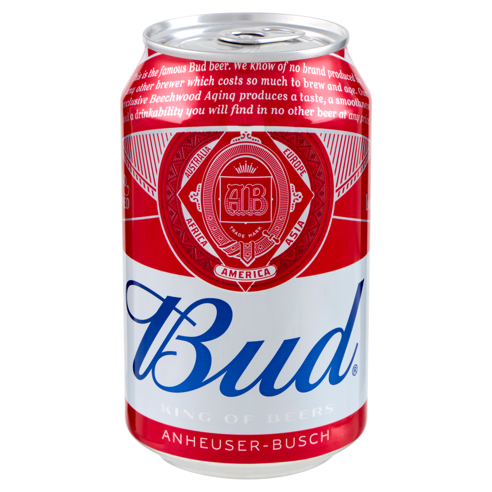 Bud Birra lager internazionale lattina 33 cl