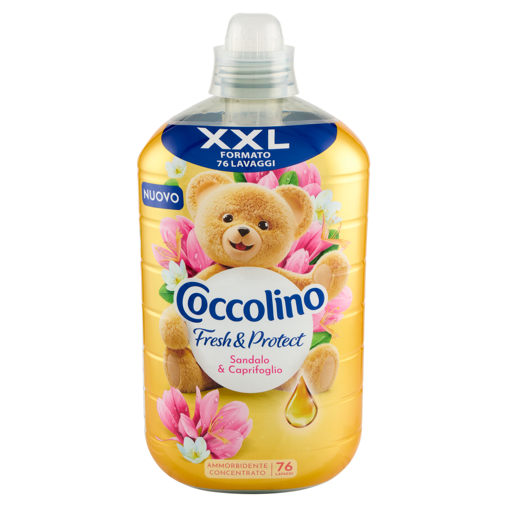 Coccolino Ammorbidente Concentrato Fresh & Protect Sandalo & Caprifoglio 76 Lavaggi 1750 ml
