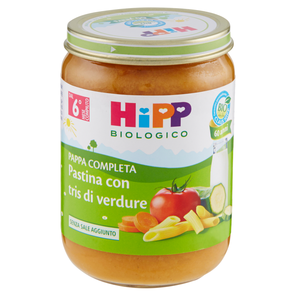 HiPP Biologico Pappa Completa Pastina con tris di verdure 190 g