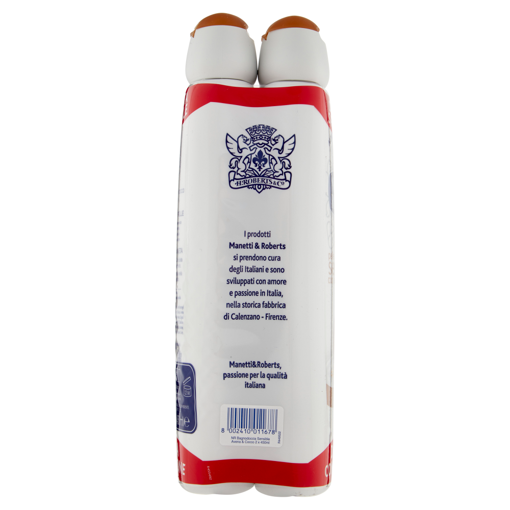 Neutro Roberts pelle sensibile con avena e cocco Bagnodoccia 2 x 450 ml