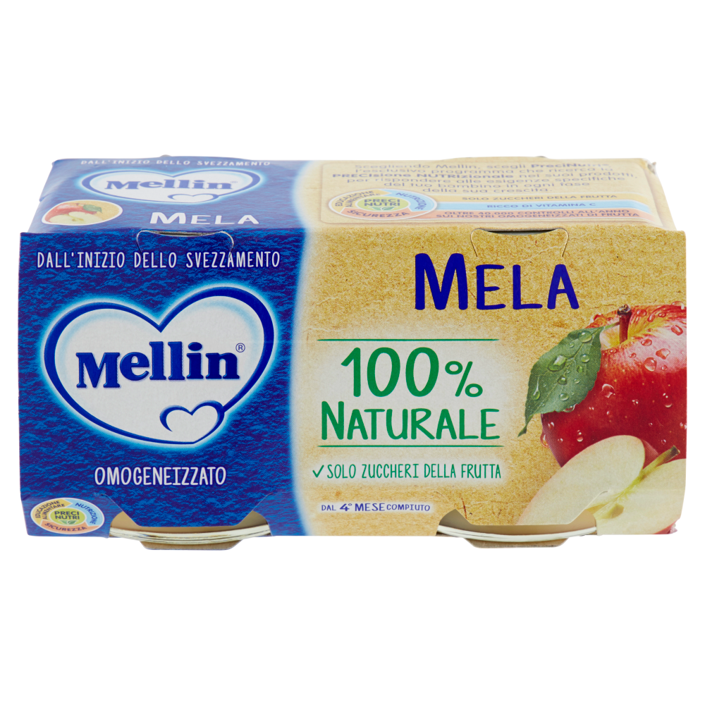 Mellin Mela 100% Naturale Omogeneizzato 2 x 100 g