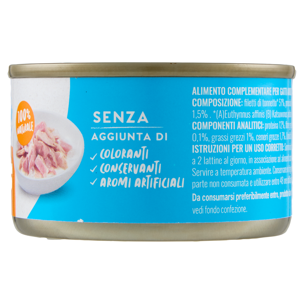 ADoC For Cats Naturally Premium Filetti di Tonnetto con Prosciutto in Gelatina 85 g