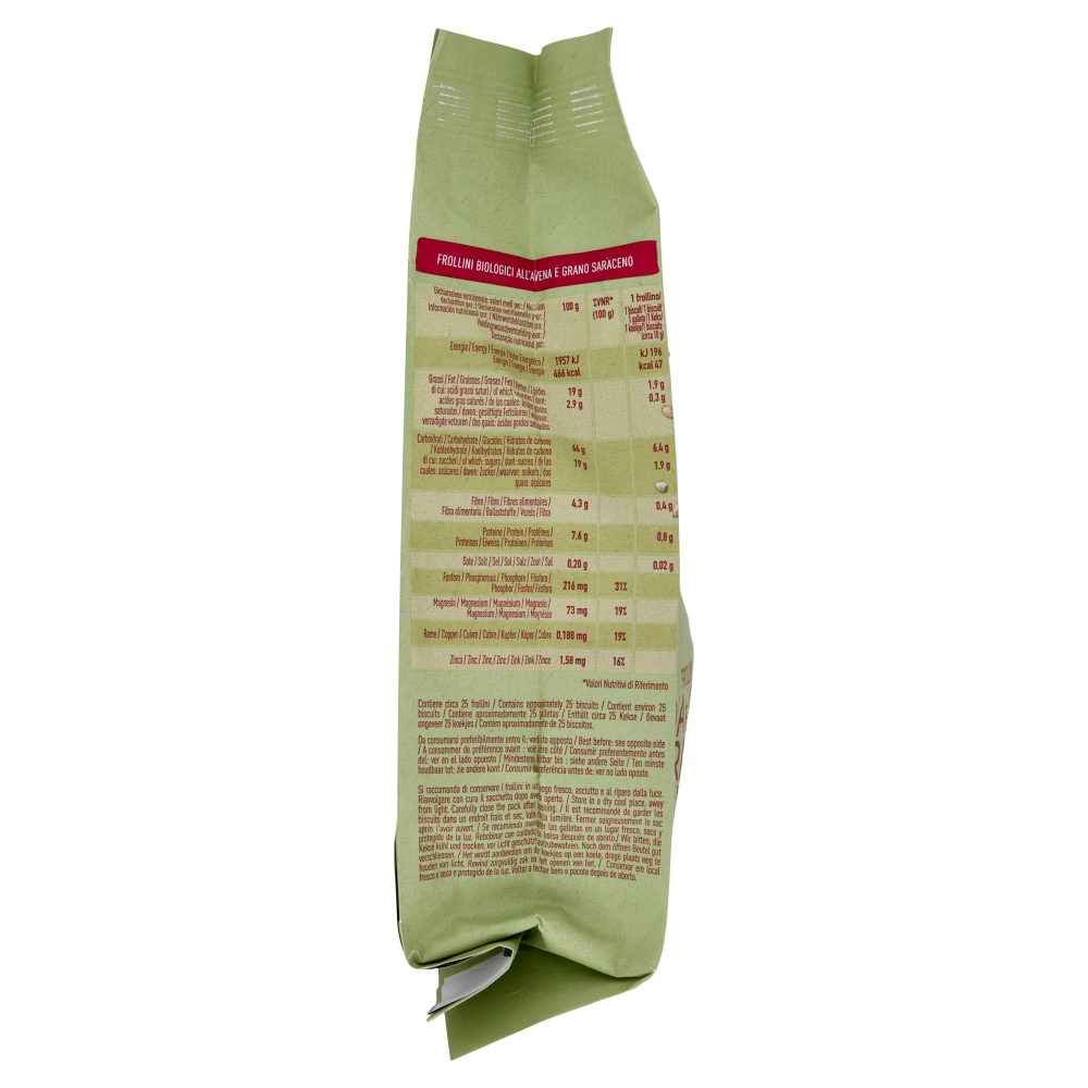 alce nero Frollini Avena e Grano Saraceno 250 g