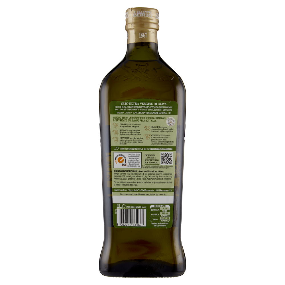 Filippo Berio Classico Olio Extra Vergine di Oliva 1 L