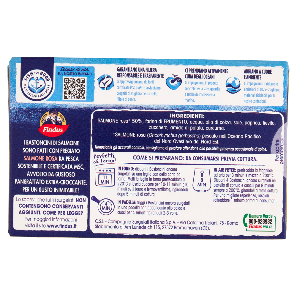 Capitan Findus 8 Bastoncini di Salmone 200 g