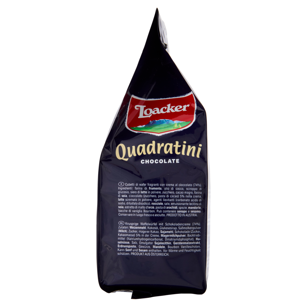 Loacker Quadratini Chocolate Wafer con crema al Cioccolato Wafers 250g