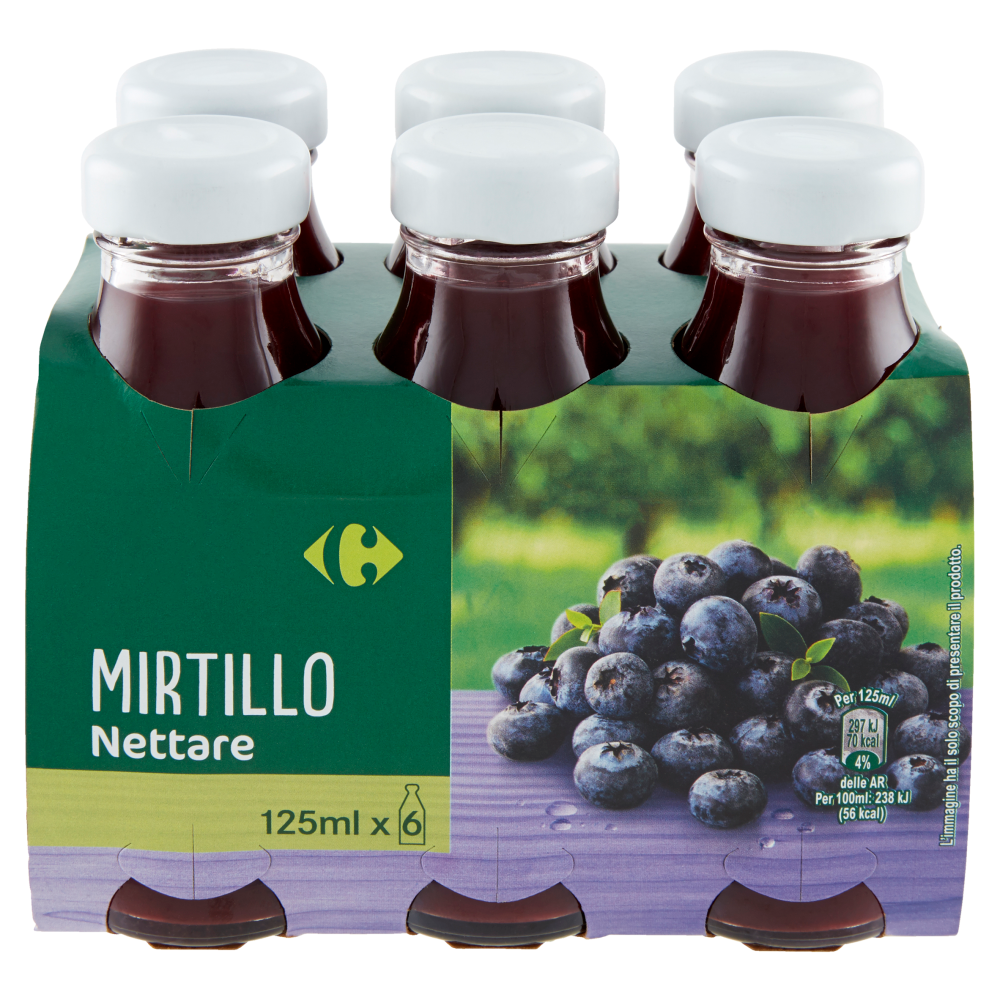 Carrefour Mirtillo Nettare 6 x 125 ml