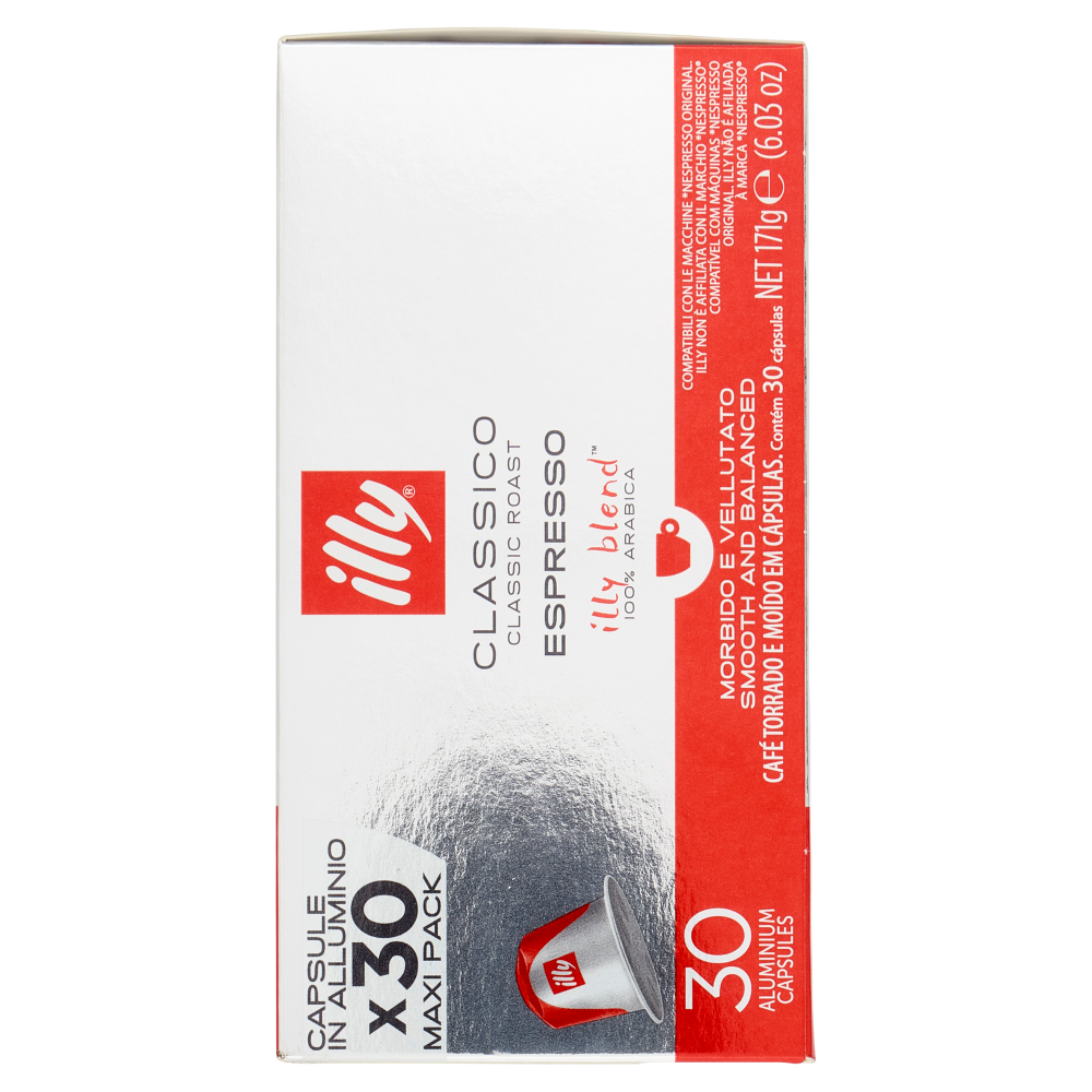 illy Classico Espresso Compatibili con le Macchine *Nespresso Original 30 Capsule in Alluminio 171 g