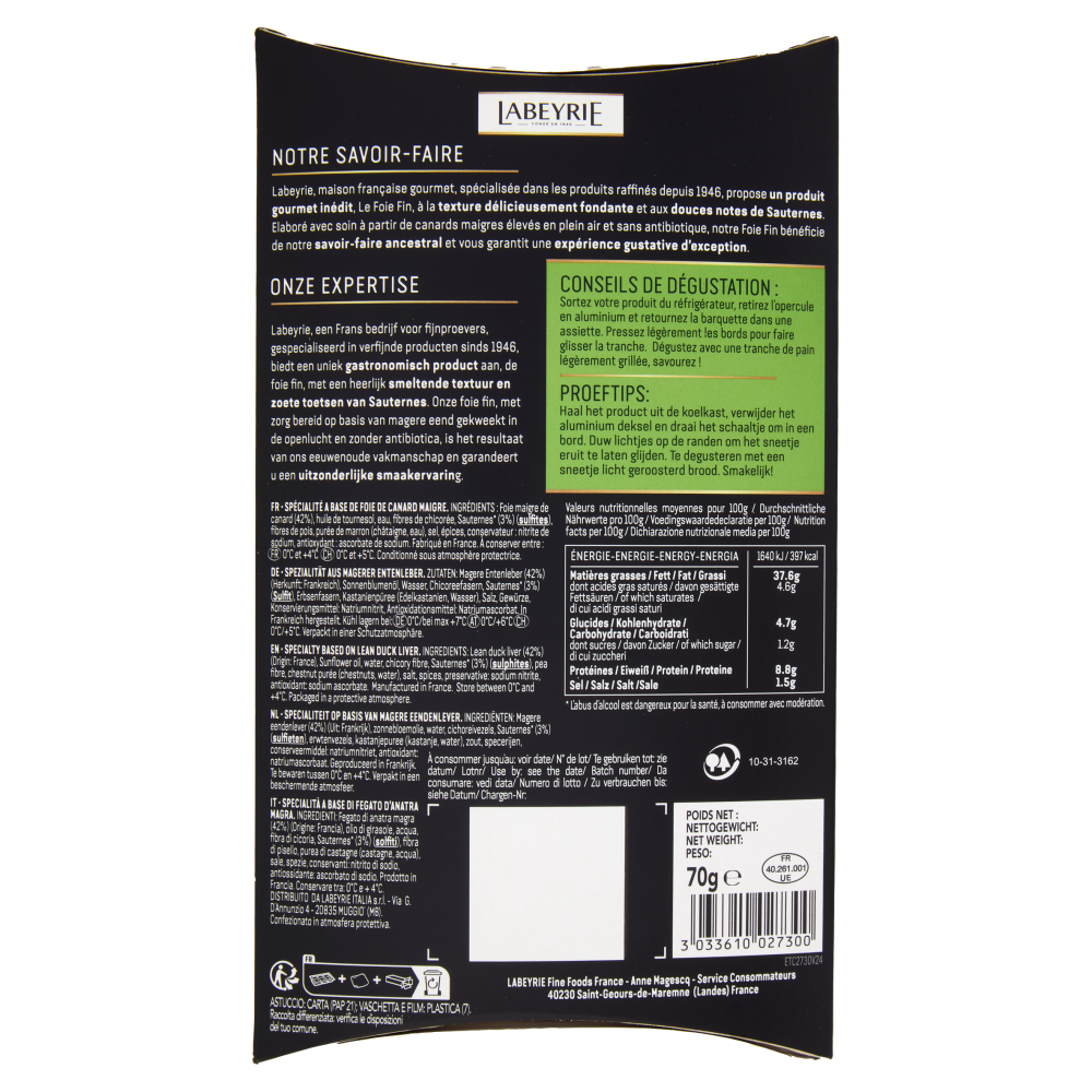 Labeyrie le Foie Fin Anatra 70 g