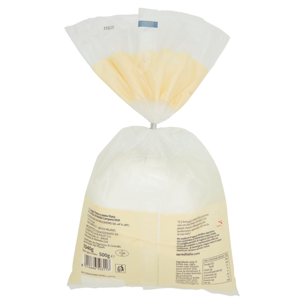Terre d'Italia Mozzarella di bufala campana DOP 1040 g