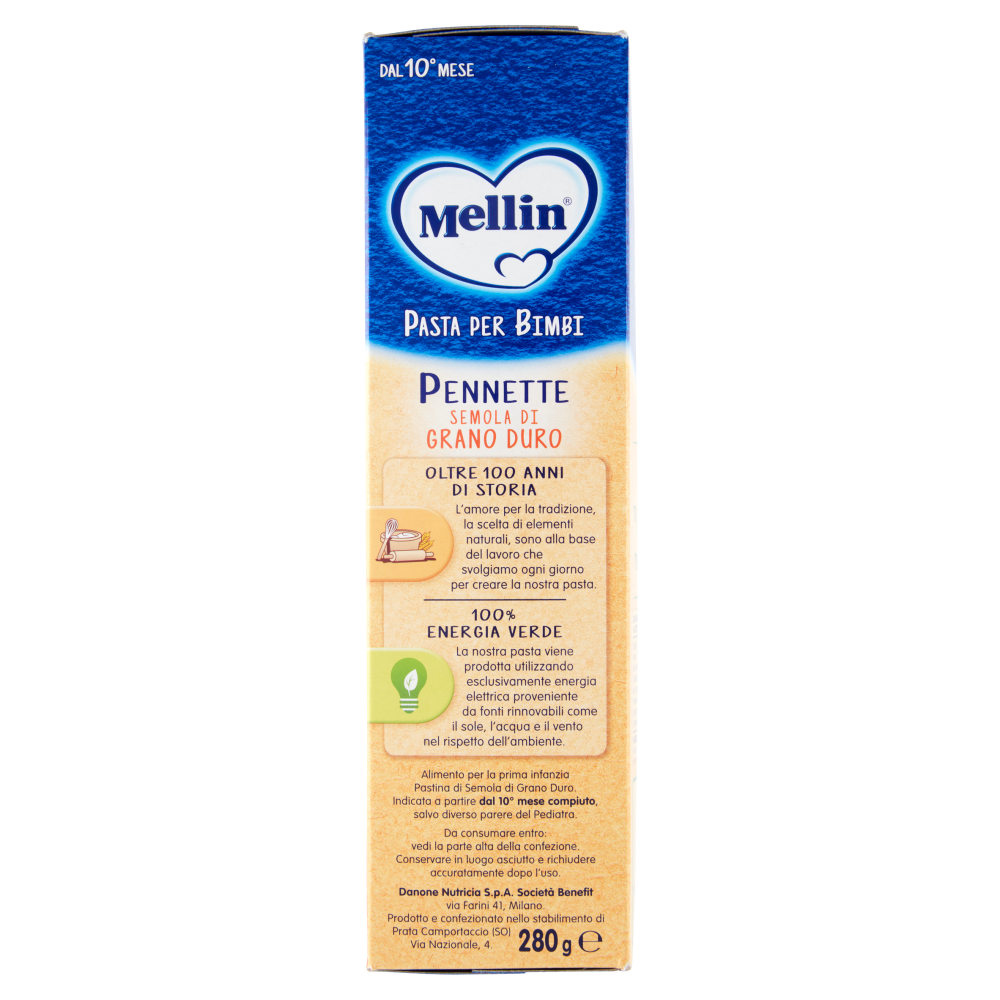 Mellin Pasta per Bimbi Pennette Semola di Grano Duro 280 g