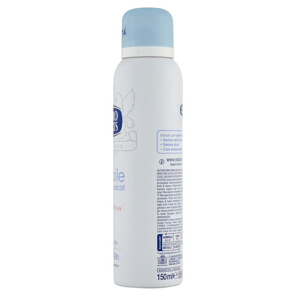 Neutro Roberts pelle sensibile zero% sali e alcol loto Deo Spray 150 ml