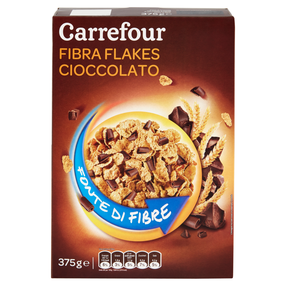 Carrefour Fibra Flakes cioccolato 375 g