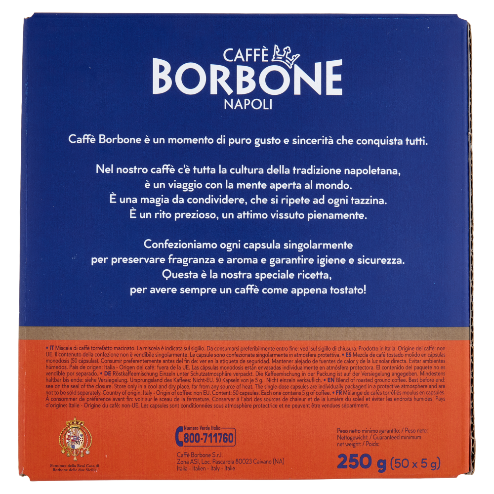 Caffè Borbone Miscela Decisa Capsule Compatibili Nespresso* ad uso domestico 50 x 5 g