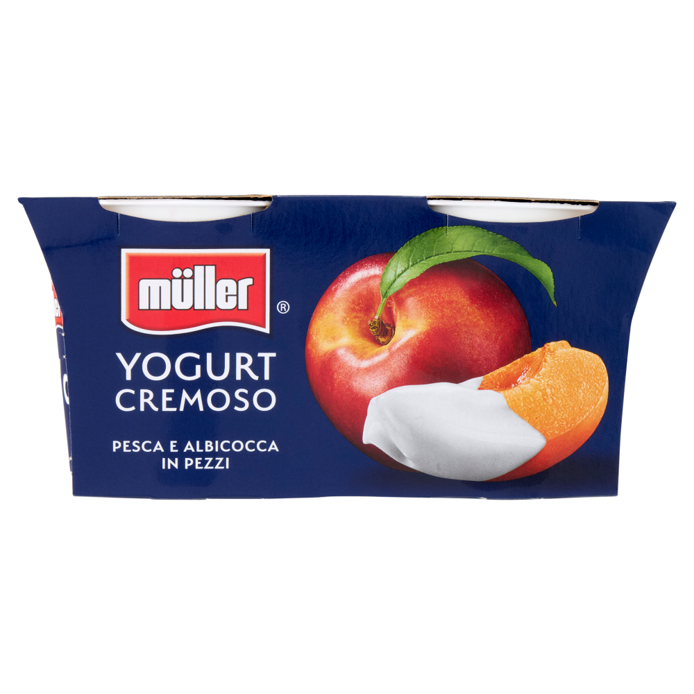 müller Yogurt Cremoso Pesca e Albicocca in Pezzi 2 x 125 g