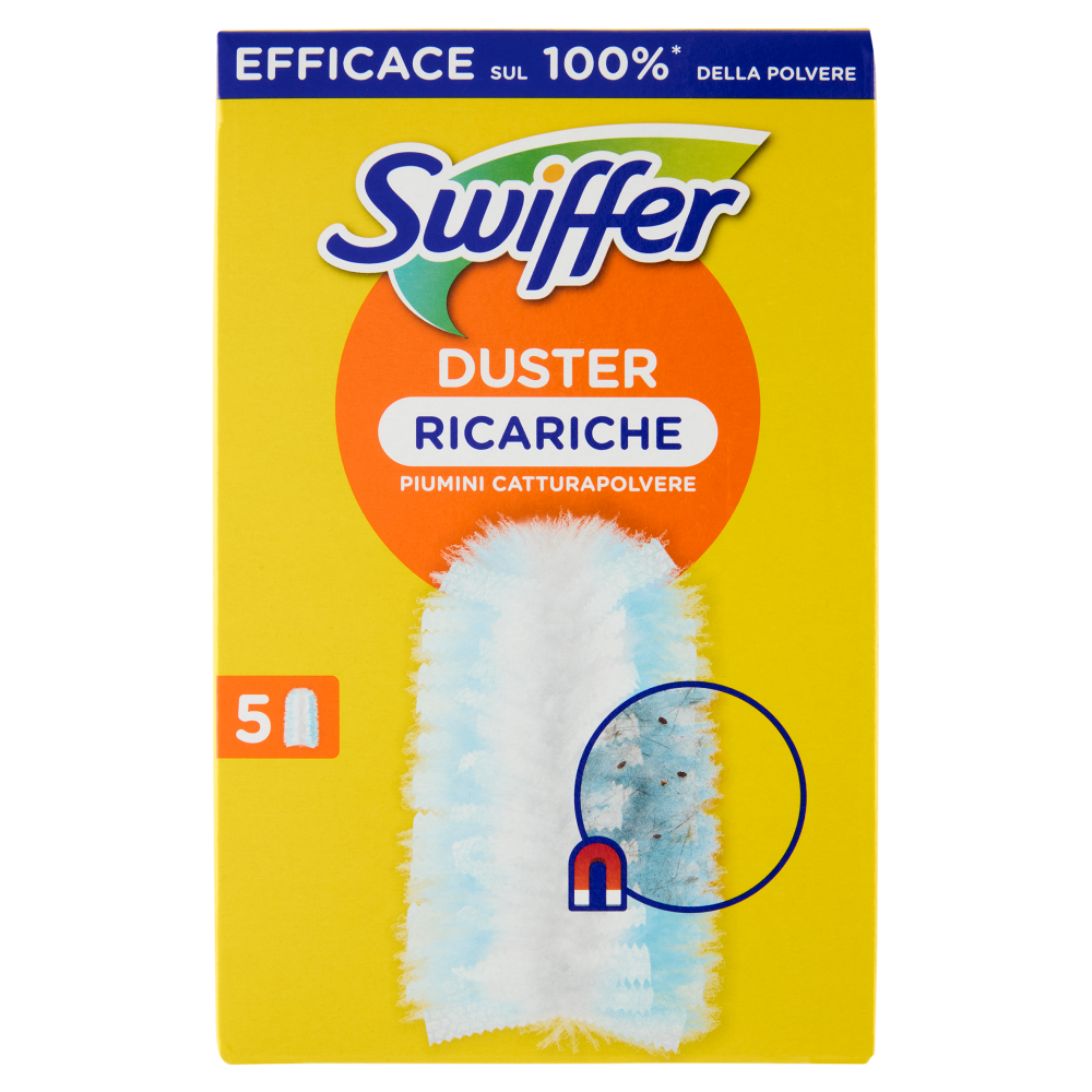 Swiffer Duster Cattura Polvere - Ricarica 5 Piumini per spolverare