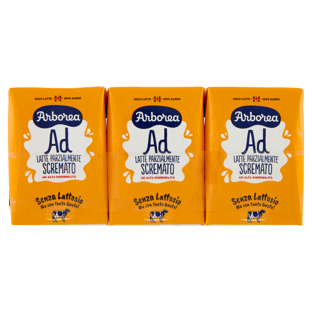 Arborea Ad Latte Parzialmente Scremato ad Alta Digeribilit&agrave; 3 x 200 ml
