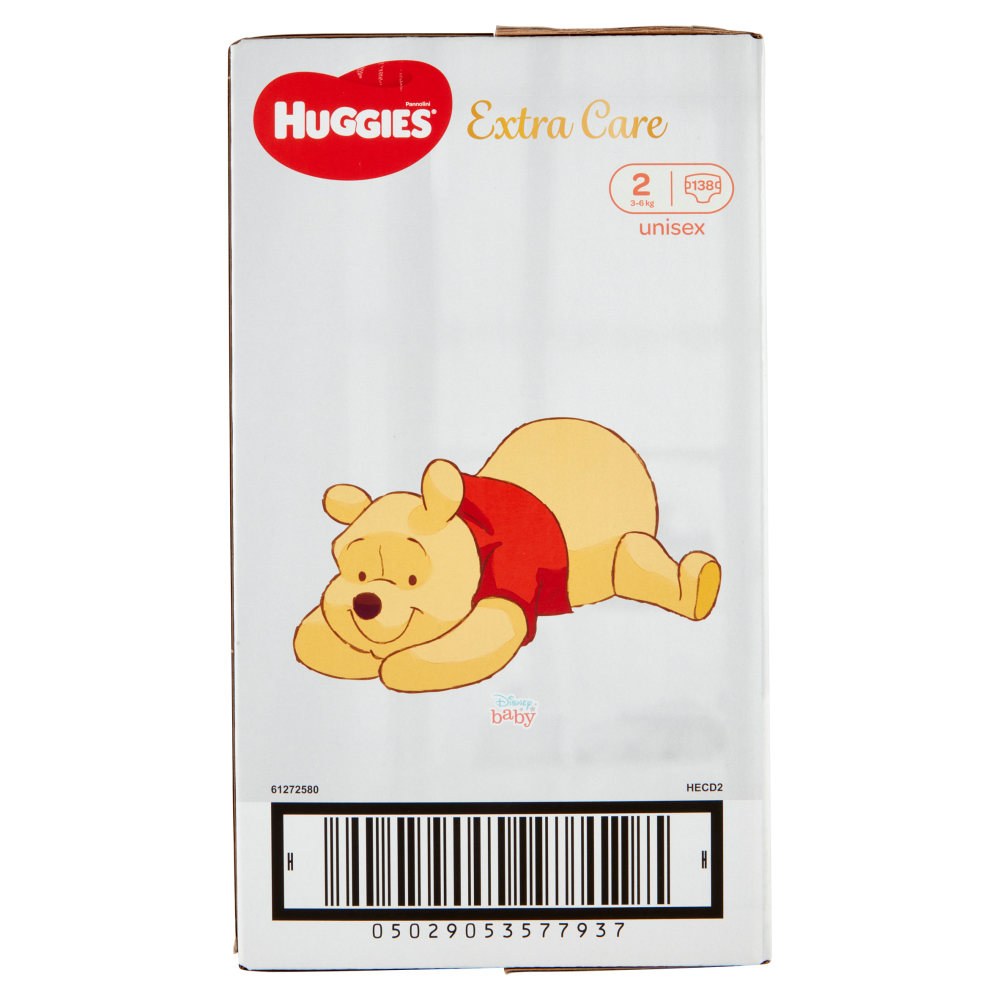 Huggies Extra Care Pannolini Unisex 2 3-6 Kg 138 pz