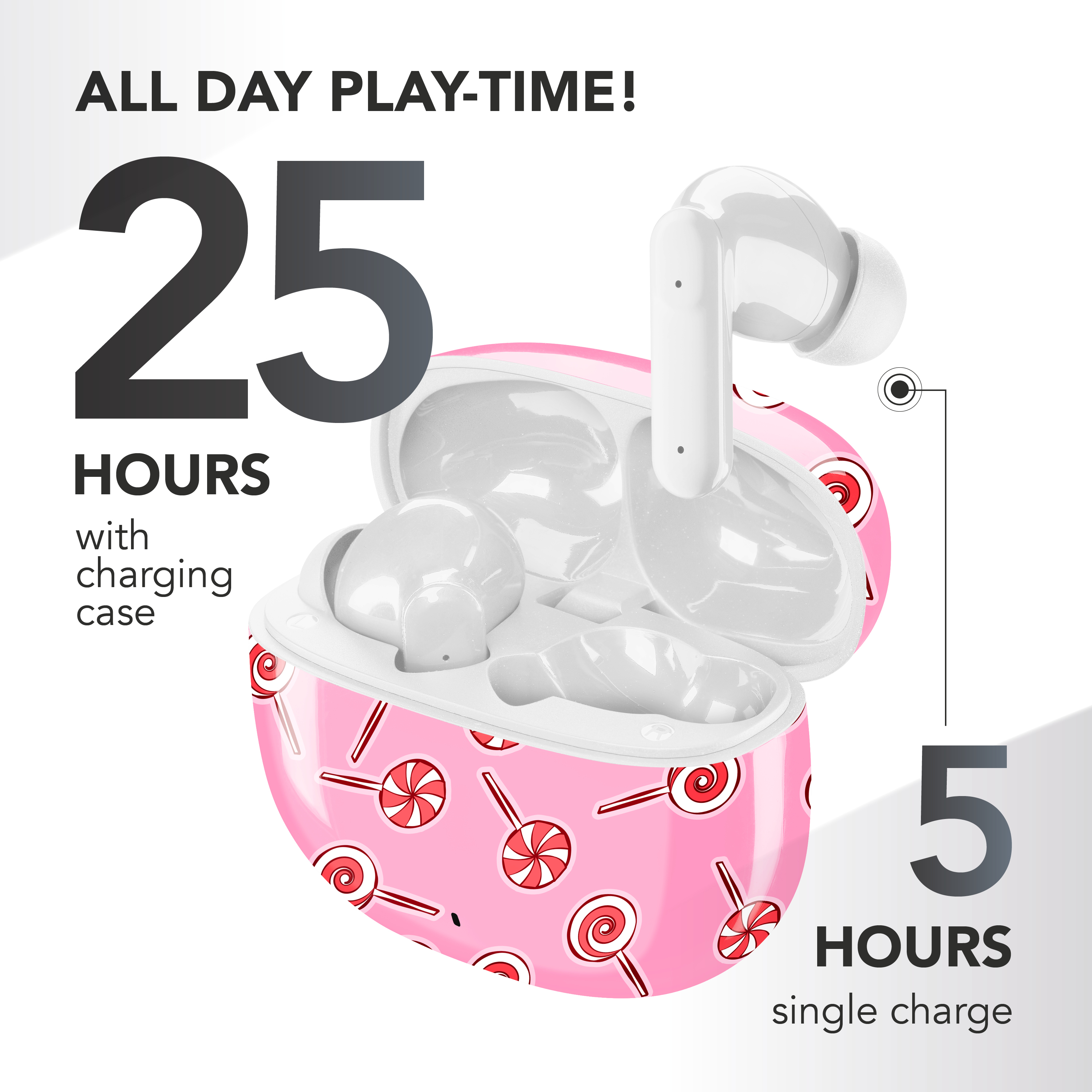 Music Sound Fancy Auricolari Bluetooth TWS in-ear senza fili con custodia di ricarica in vari modelli e colori