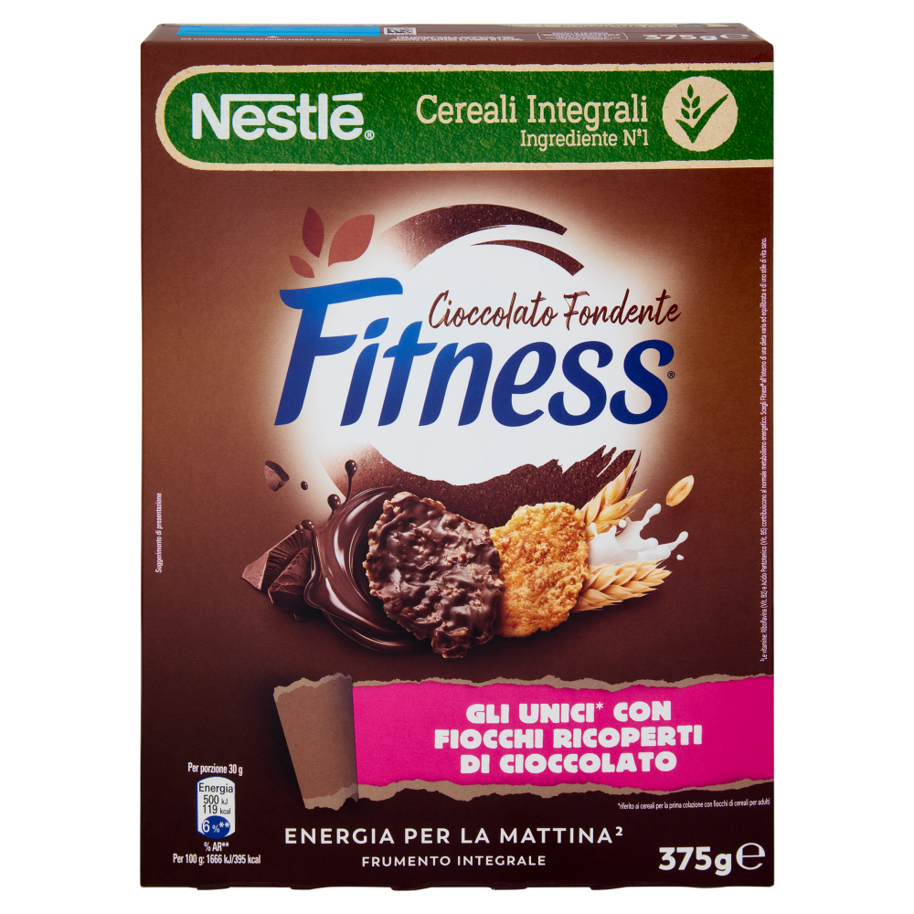 FITNESS Cioccolato Fondente Cereali Integrali con Fiocchi al Cioccolato 375g