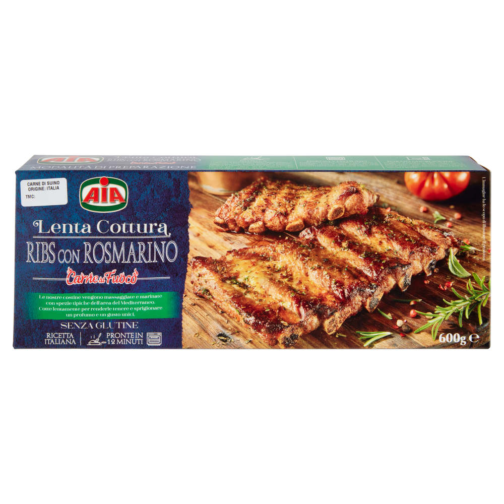 Aia Carne al Fuoco Lenta Cottura Ribs con Rosmarino 600 g
