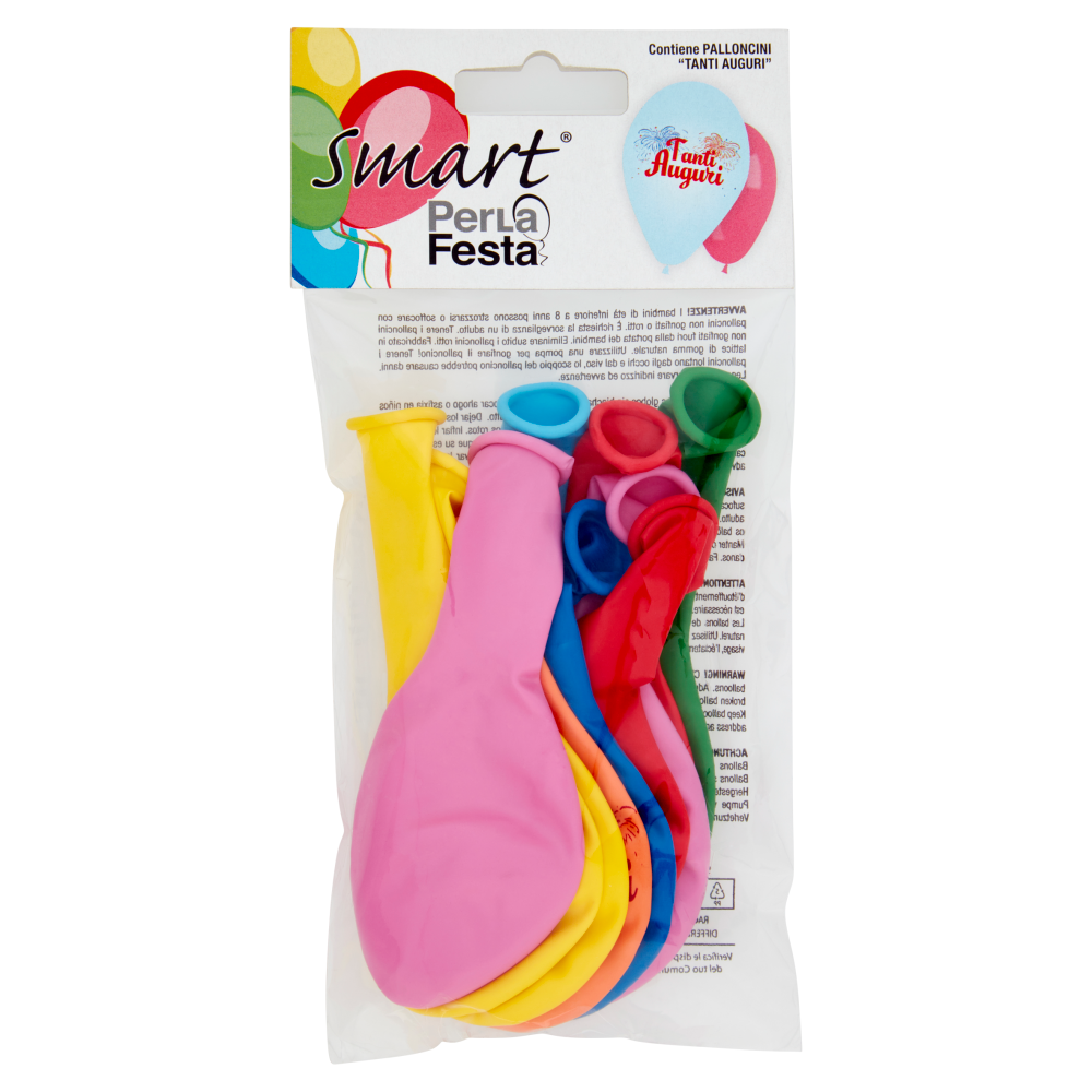 Smart PerLa Festa Palloncini "Tanti Auguri" 10 pz
