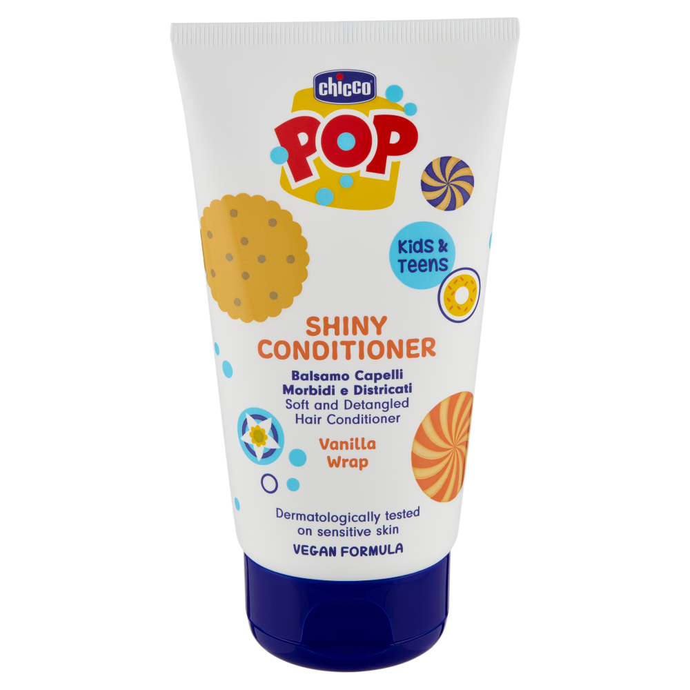 Chicco Pop Shiny Conditioner Balsamo Capelli Morbidi e Districati Vanilla Wrap 150 mL